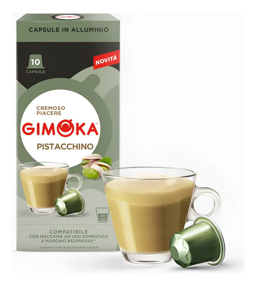 Cápsulas Gimoka Pistacchino - Nespresso Compatibles Aluminio