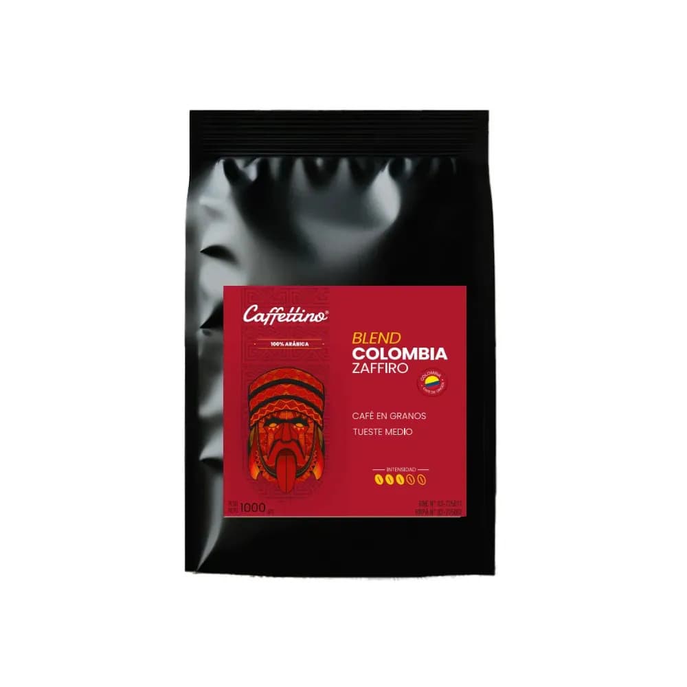 Café De Origen Colombia Zaffiro En Grano Tostado 1kg Caffettino