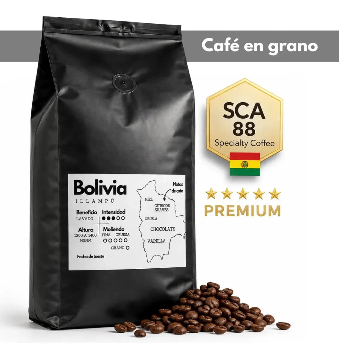 Café De Especialidad 1kg Bolivia Tostado Premium