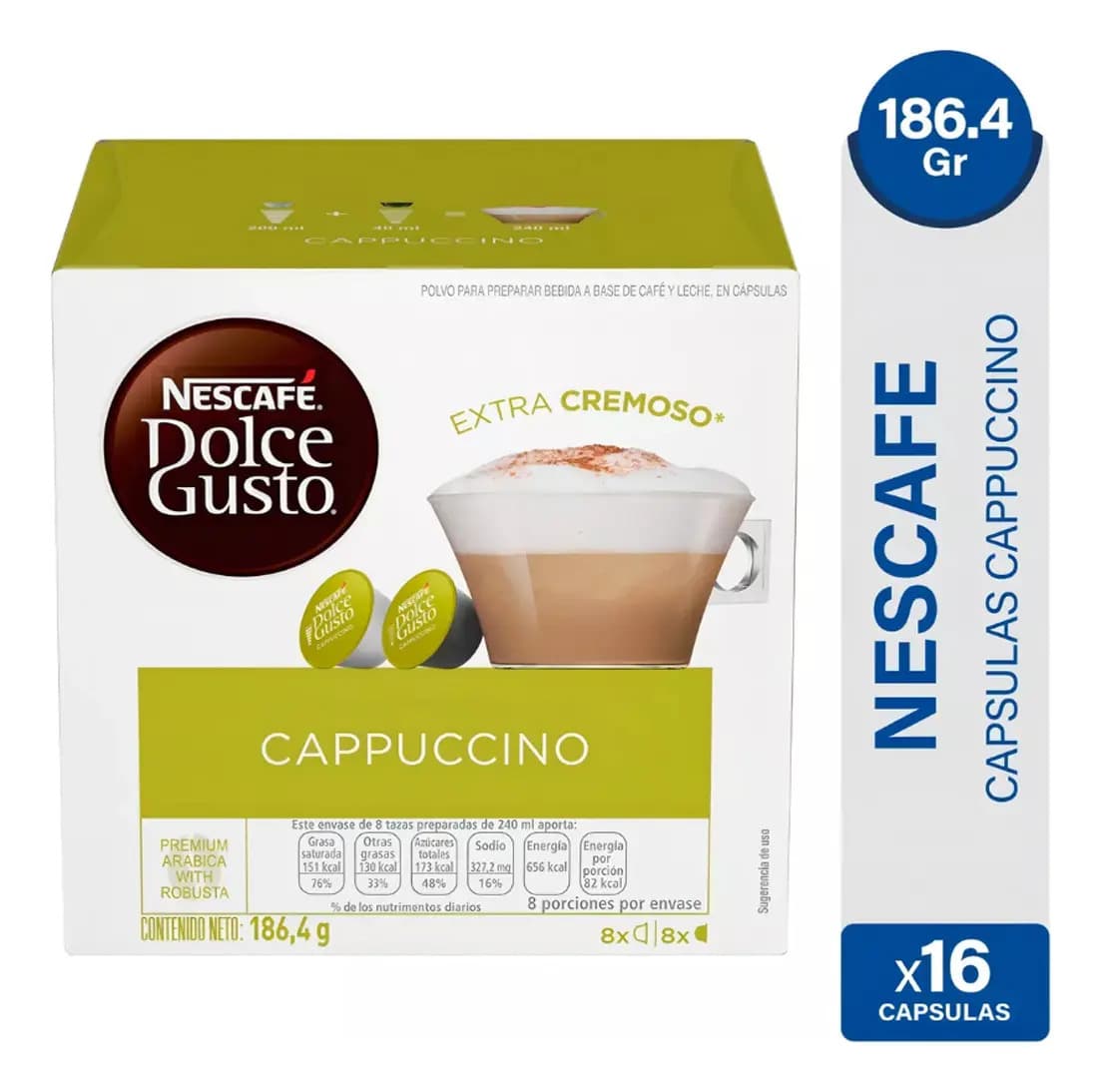 Cápsulas Dolce Gusto Café Cappuccino 16 Un.